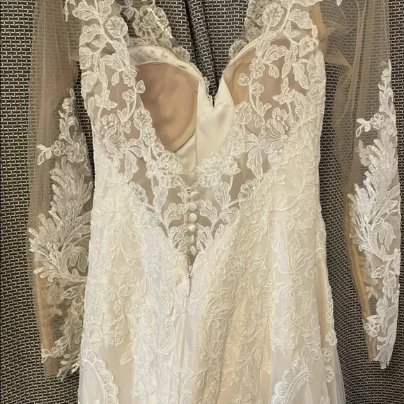 Martina Liana long sleeve Ivory wedding gown style 675